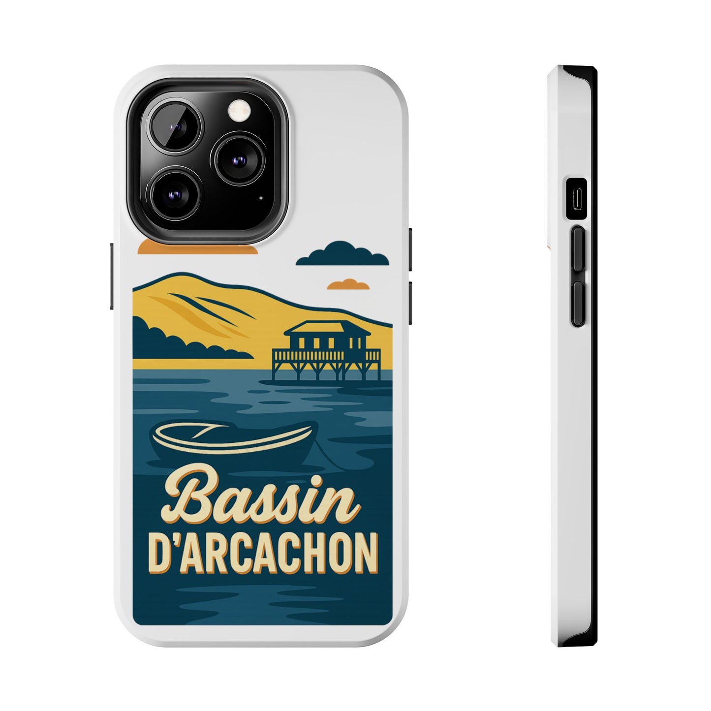 Coque robuste Bassin d’Arcachon • Cabanes tchanquées & océan • Protection premium | BAMg