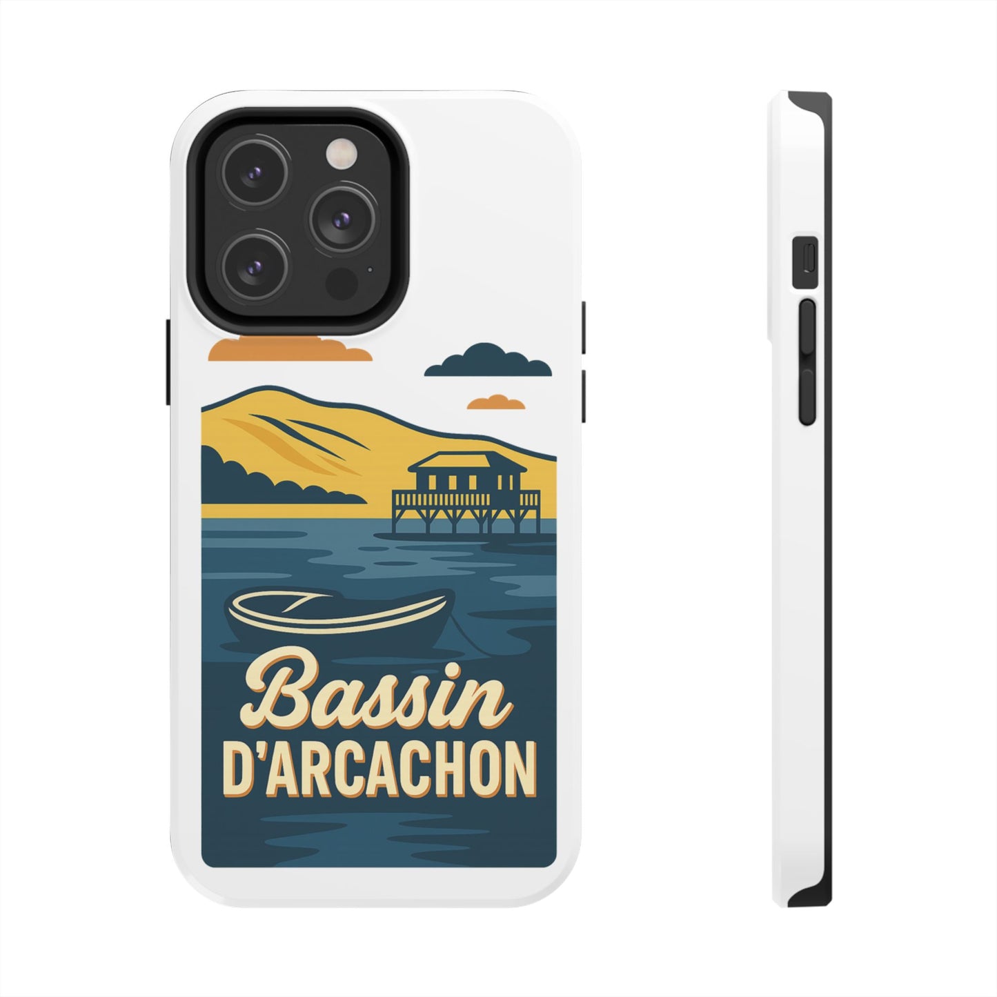 Coque robuste Bassin d’Arcachon • Cabanes tchanquées & océan • Protection premium | BAMg