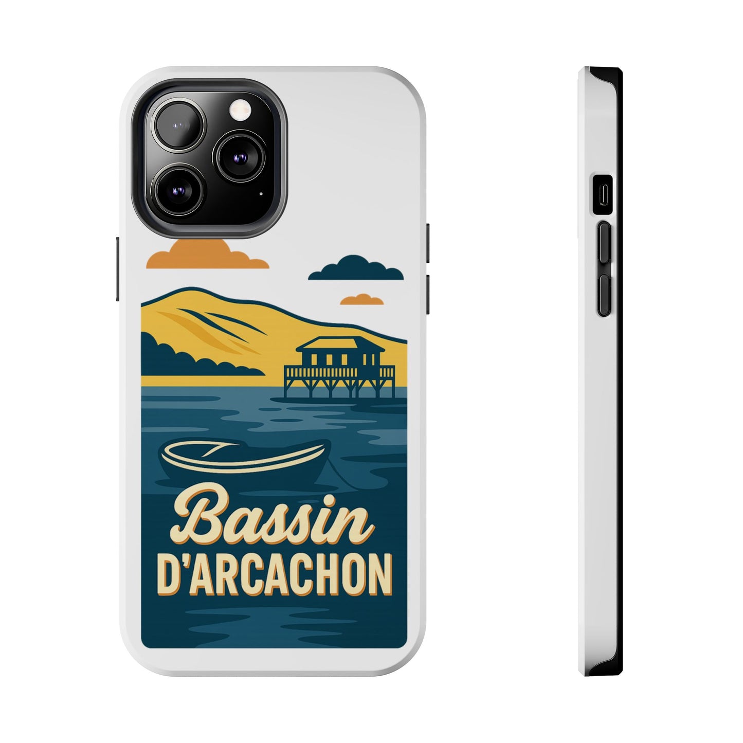 Coque robuste Bassin d’Arcachon • Cabanes tchanquées & océan • Protection premium | BAMg