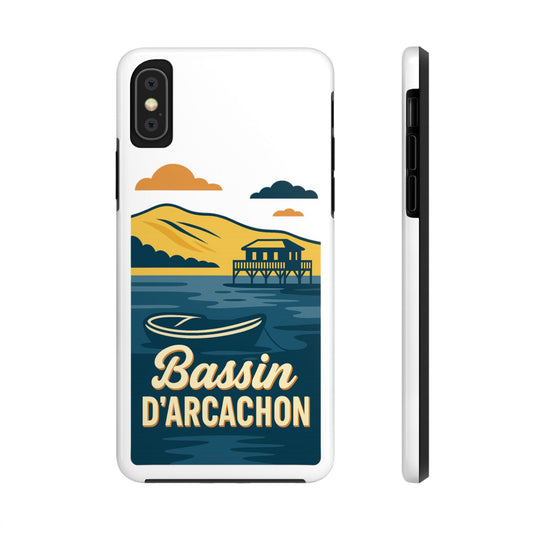 Coque robuste Bassin d’Arcachon • Cabanes tchanquées & océan • Protection premium | BAMg