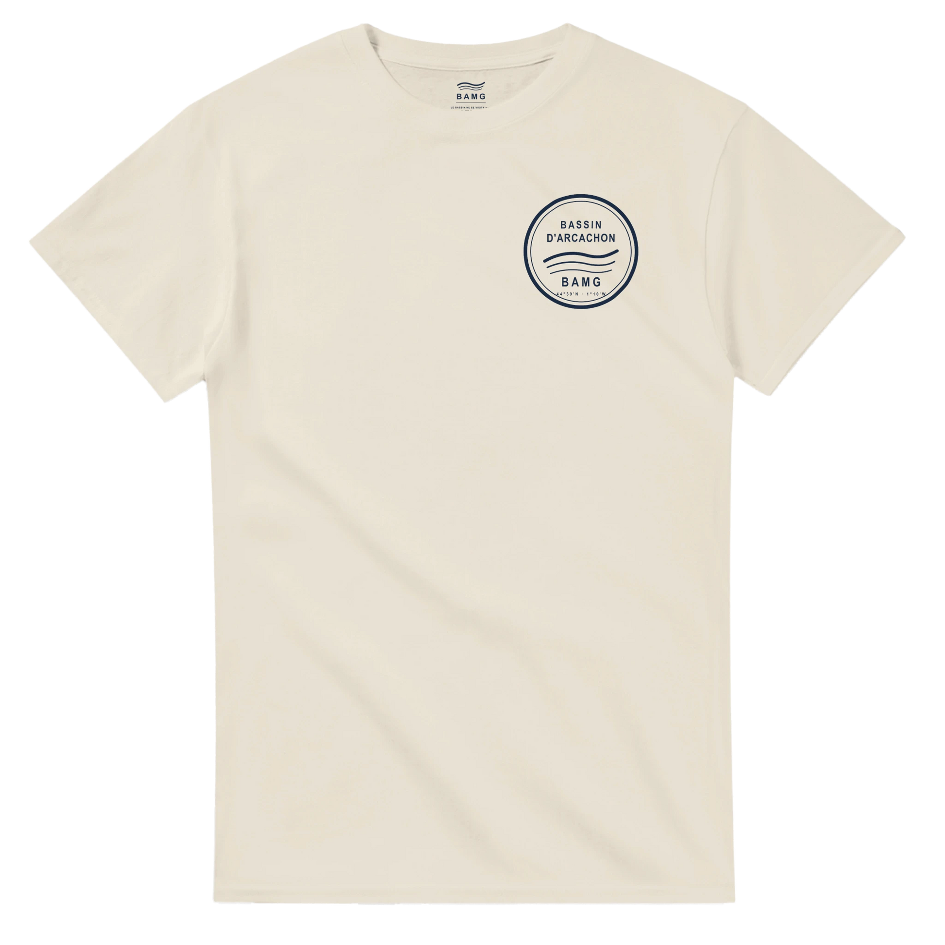T-shirt Emblème Sable BAMG à plat — vue de face