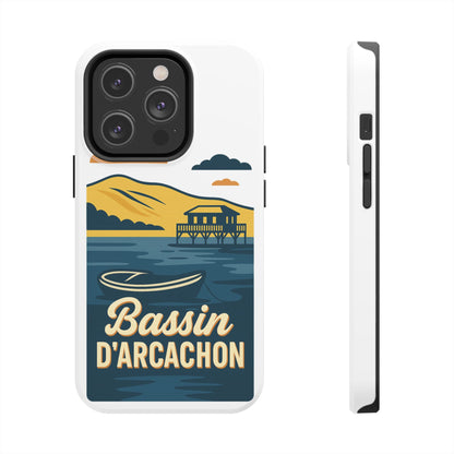 Coque robuste Bassin d’Arcachon • Cabanes tchanquées & océan • Protection premium | BAMg