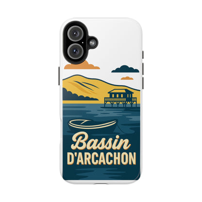 Coque robuste Bassin d’Arcachon • Cabanes tchanquées & océan • Protection premium | BAMg