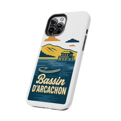 Coque robuste Bassin d’Arcachon • Cabanes tchanquées & océan • Protection premium | BAMg