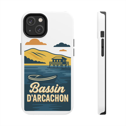 Coque robuste Bassin d’Arcachon • Cabanes tchanquées & océan • Protection premium | BAMg