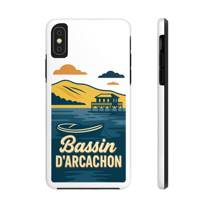 Coque robuste Bassin d’Arcachon • Cabanes tchanquées & océan • Protection premium | BAMg