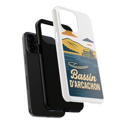 Coque robuste Bassin d’Arcachon • Cabanes tchanquées & océan • Protection premium | BAMg