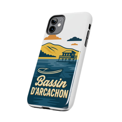 Coque robuste Bassin d’Arcachon • Cabanes tchanquées & océan • Protection premium | BAMg