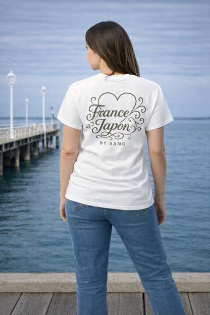 T-shirt “France♥Japon by BAMG” – Union de deux cultures, style minimal & élégant