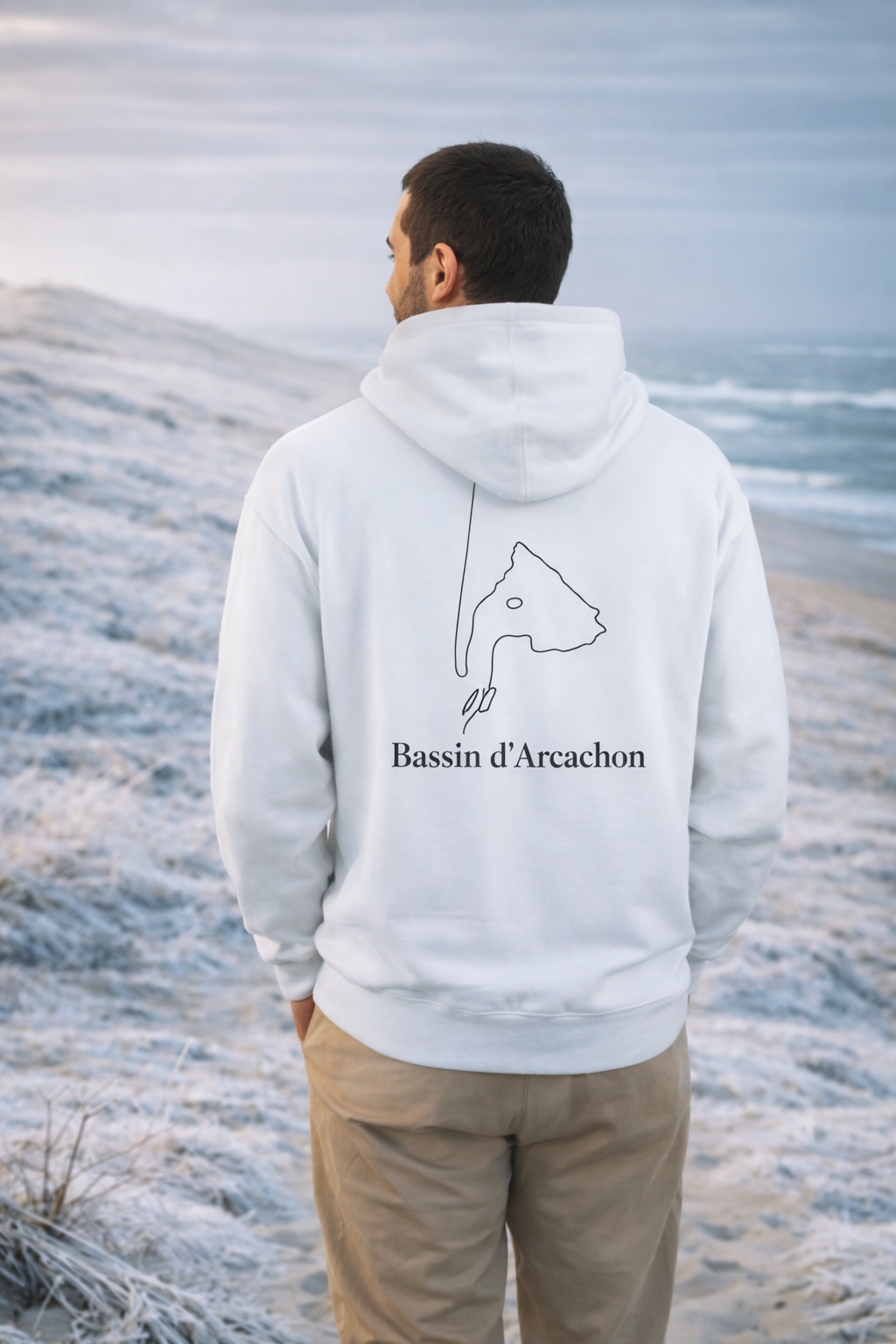 Sweat unisexe “Tracé Noir” – Bassin d’Arcachon Édition Signature | BAMG