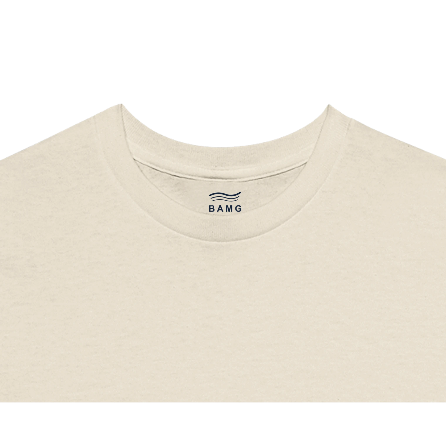 Marquage intérieur BAMG dans le col du T-shirt Emblème Sable